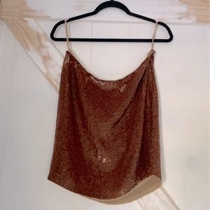 Ralph Lauren Blue Label Sequin Mini Skirt Silk Sz.8